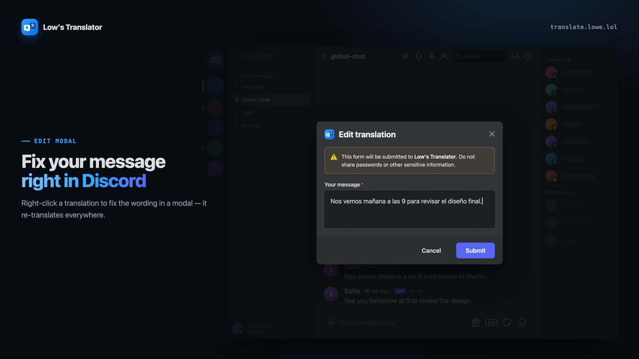 Fix a translation in a modal, right inside Discord